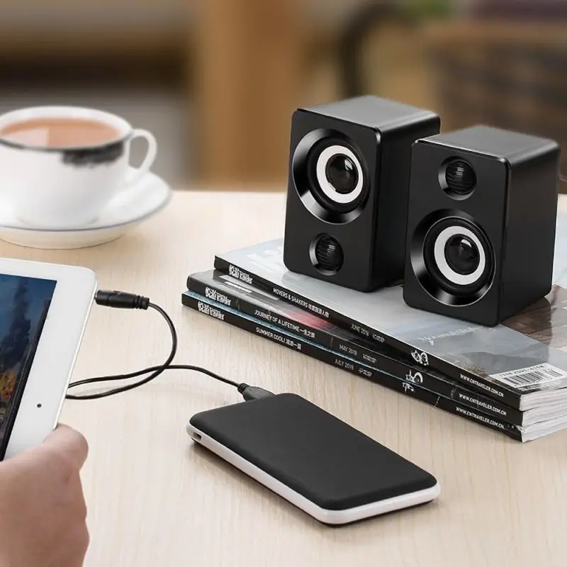 Настольный мини портативный аудио провод динамик USB питание Aux-In для