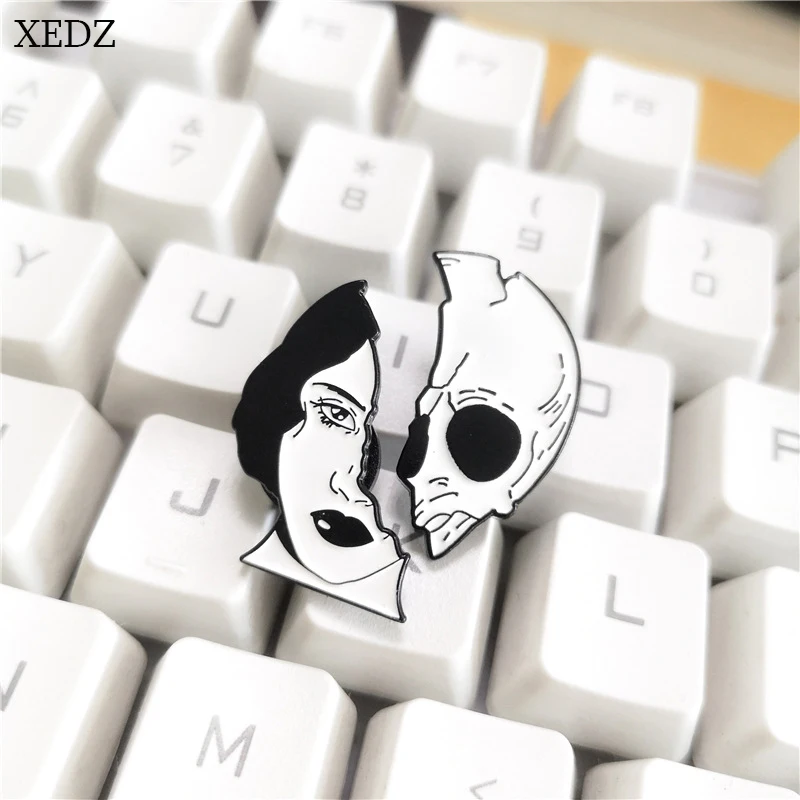XEDZ новый значок в виде костяшки модная Личность страшный орган на Хэллоуин