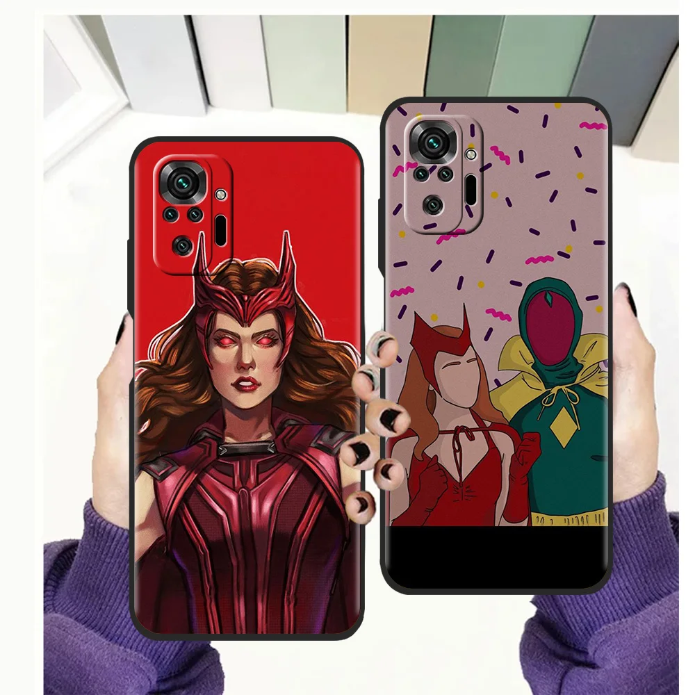 

Cartoon Wandavisions Phone Case for Redmi Note 11 Pro Plus 7 8 8T 9S 9 10 Pro K40 Gaming 8 9 9A 9C Plus Shockproof Silicon Shell