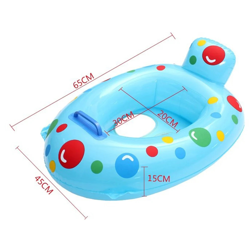 

Kids Baby Inflatable Seat Swimming Swim Ring Pool Aid Trainer Beach Float Boat Thicken PVC Beautiful Rainbow Facade Play Water