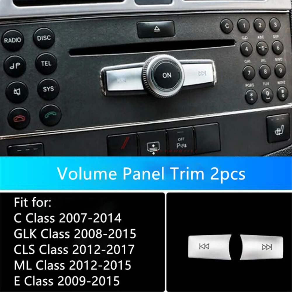 

For Mercedes Benz Button Covers GLK Quality ABS C E ML Silver Volume W204 W212