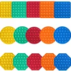 Поп ИТ Kawaii FoxMind, однотонная многоугольная, квадратная, круглая, поп-фиджет, игрушка Push POP IT, снятие стресса, сенсорная детская игрушка