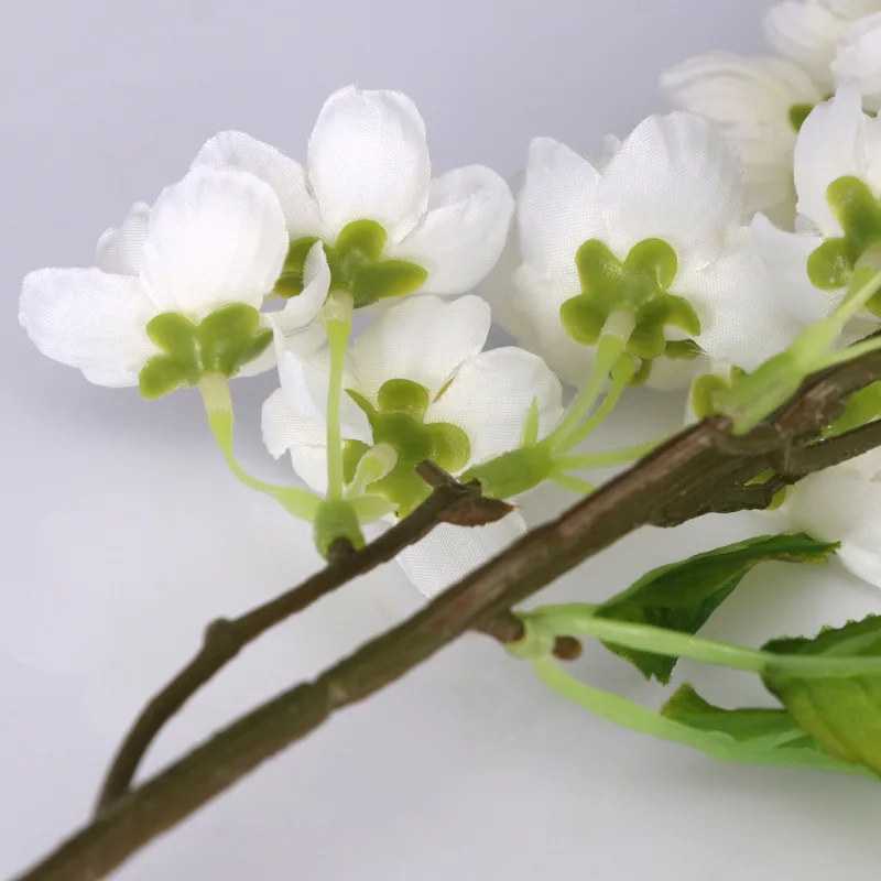 

5Pcs/lot Single Branch Peach Blossom Artificial Flowers for Study Room Decoration Wedding Hotel Party Decor Vase Fake Flowers