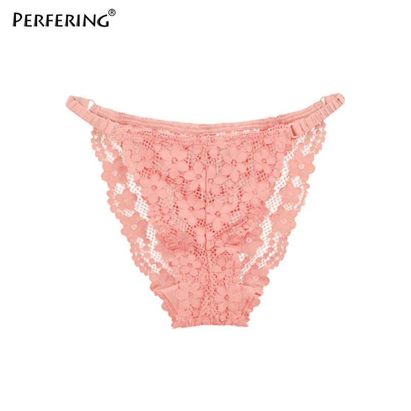 PINK Perfering, сексуальные кружевные трусики, женское хлопковое нижнее белье, Бесшовные милые трусы для девочек, мягкое комфортное нижнее белье, модные женские трусы - Цвет: PINK