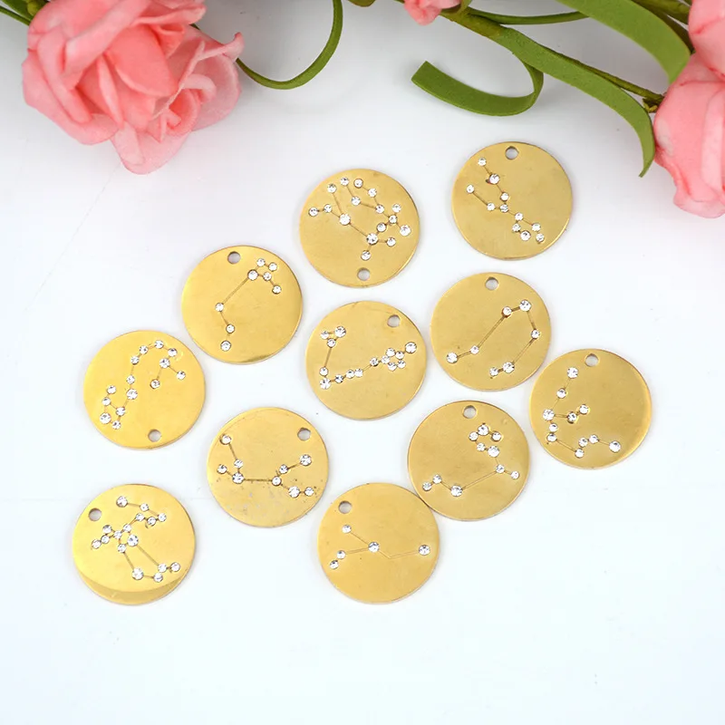Virgo 12 Созвездия круглый longNecklace Horoscope Астрология зодиака заявление ожерелье для