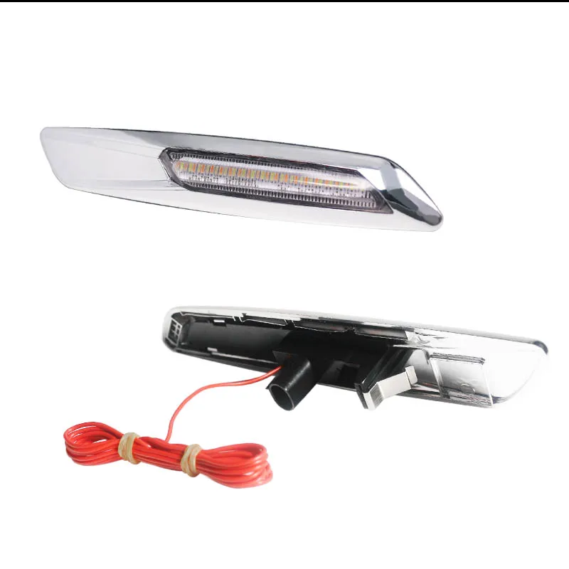 IJDM хромированная жидкость стиль Янтарный/белый полный светодиодный для BMW 1 3 5