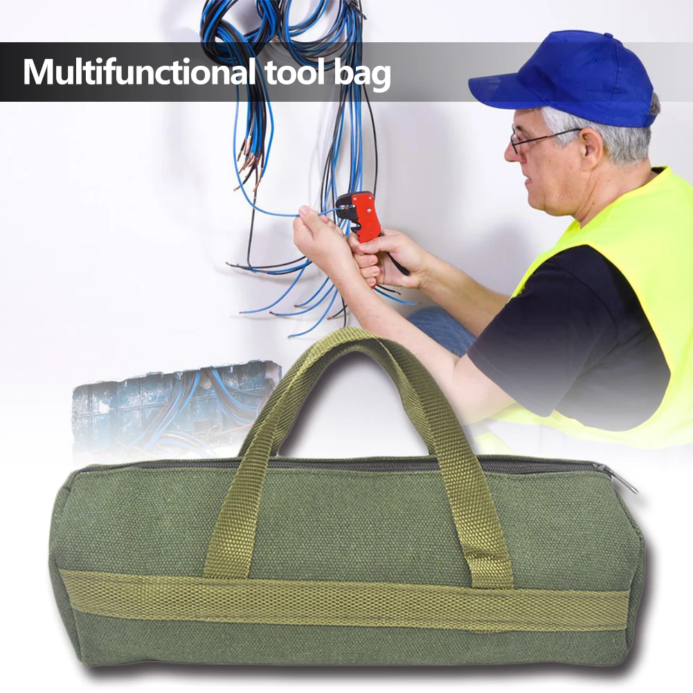 

Practical Canvas Portable Toolkit Wrench Storage Tool Bag Convenient Classic Texture Screwdrivers Organizer Pouch Bag