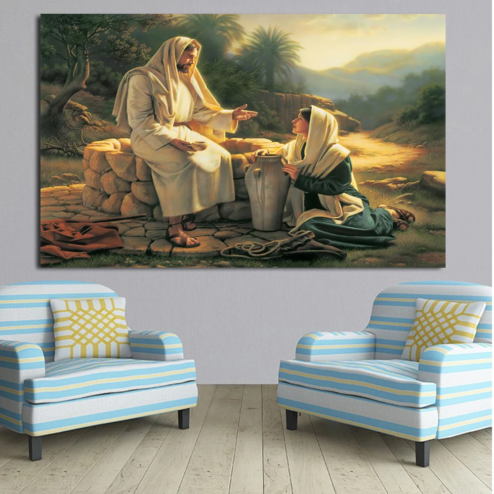 

Painting Classical Figures Religious Jesus Poster Wall Art Prints Wall Painting Living Room Decoration Home Painting