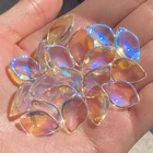 20 шт., бусины с лепестками лилии AB, цветные стеклянные бусины для изготовления украшений вручную, аксессуары сделай сам, бусины из глазури 12x19 мм