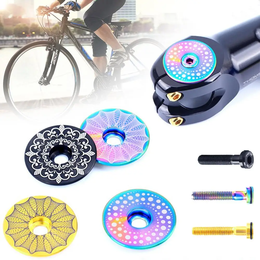 

Bicycle Headset Top Cap Titanium Alloy 28.6mm Top Cover Waterproof with Bolt Box packed