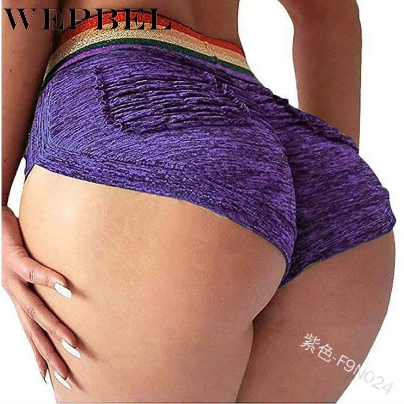 

WEPBEL Summer Short Pants New Fashion Women Sexy Skinny Shorts Lady High Waist High Elastic Solid Color Shorts