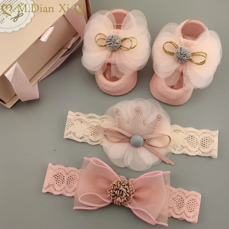 3 шт./компл. кружевное платье с цветочным рисунком для маленьких девочек повязка