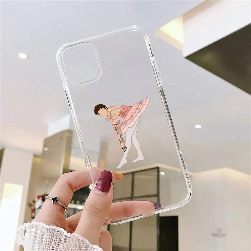 

Harry styles watermelon funny art Phone Case Transparent for iPhone 6 7 8 11 12 s mini pro X XS XR MAX Plus SE cover funda coque