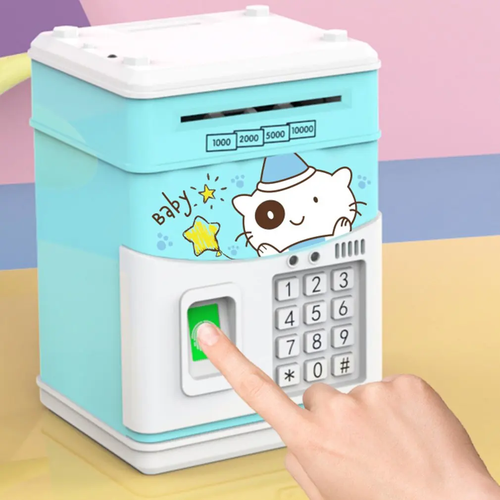 Большая копилка сейф банкомат музыкальная Электронная Копилка кошка бумажные