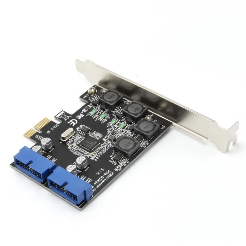 PCI Express 4 Порты USB 3 0 карты расширения двойной 19/20PIN 8A Питание модуль адаптера Тип
