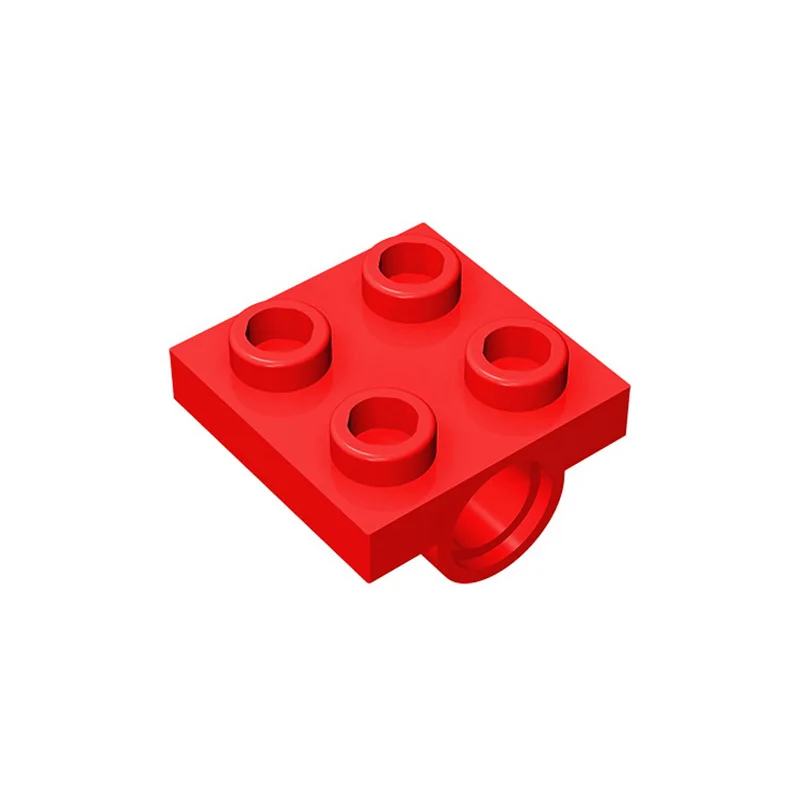 

10 шт., детали MOC для Детского конструктора, 2817 пластина, Модифицированная 2x2 с отверстиями для штифтов, совместимый строительный блок, частиц...