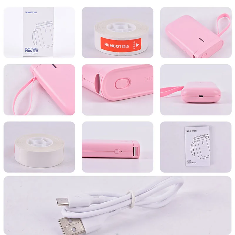

Mini Bluetooth Printer Thermal Mobile Printer Receipt Label Sticker Memo
