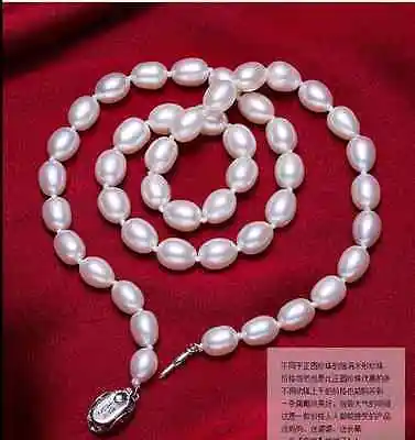 

Классическое ожерелье из белого жемчуга в стиле барокко, 8-9 мм, 18 дюймов, 925s