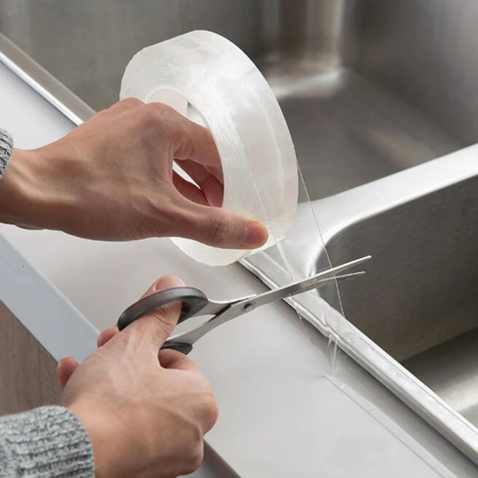 5CM 3M 5M Kitchen Sink Mildewproof Strong Adhesive Tape Transparent Waterproof Nano Magic Super Fix for Toilet | Обустройство дома