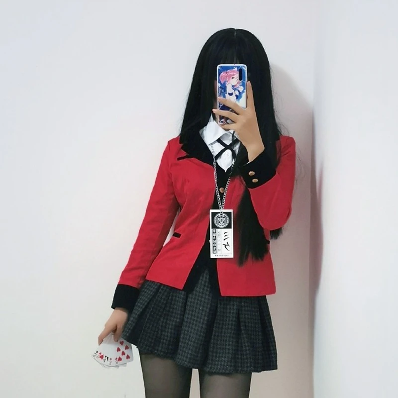 

Kakegurui Jabami Yumeko Meari Saotome Ryta Suzui Cosplay Props Acrylic Card Necklace Pendant Accessories