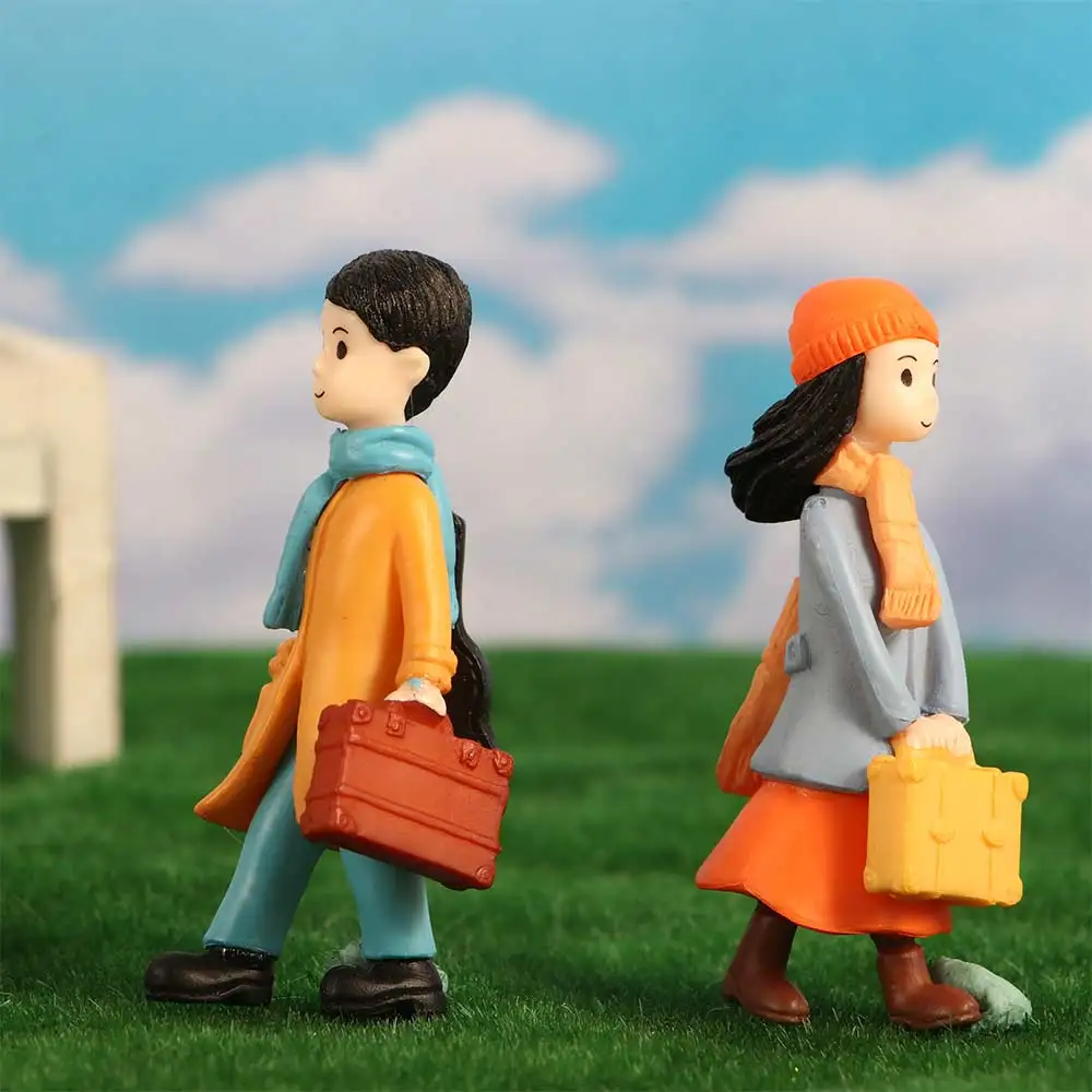 

2Pcs Grandma Grandpa Cute Cartoon Fairy Garden Figurines Miniatures Sweety Lovers Couple Ornament Dollhouse Toy Decoration