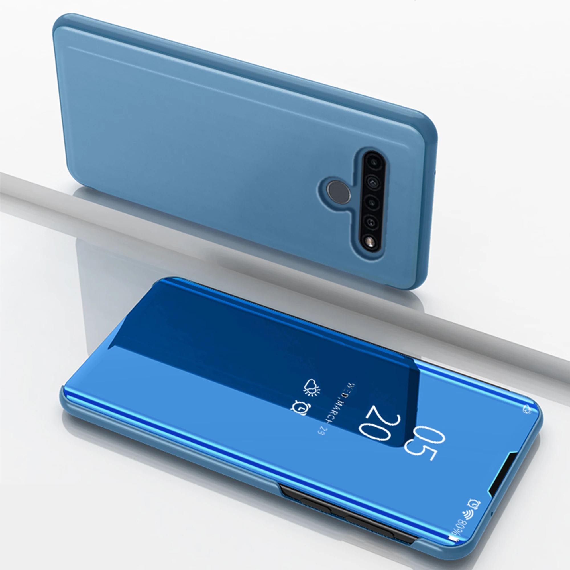 Чехол с откидной крышкой для LG K61 Kicstand зеркальная поверхность поддержка