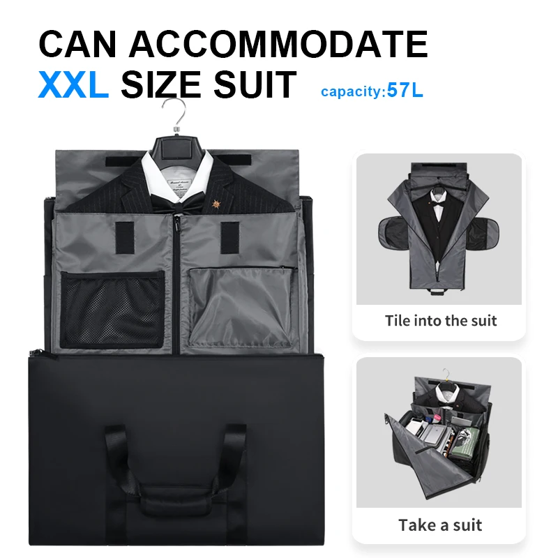 Fenruien New Men Multi-Function Large Capacity Travel Bag Suit Luggage Bag 17 Inch Laptop Waterproof Tote Bag With Shoe Pouch