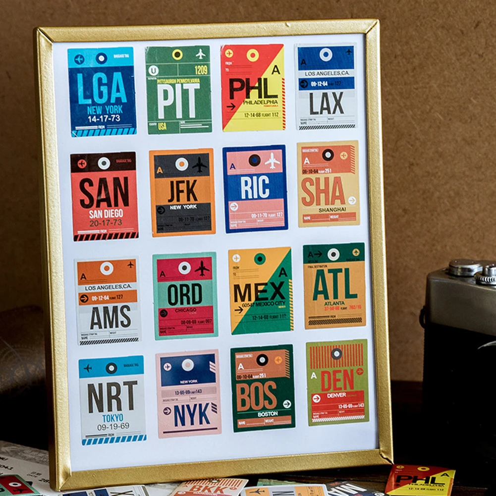 46 шт. США Австралию страна с рисунком самолета Уплотнительная наклейка