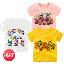 Children Cartoon Oddbods T-Shirt Girl Anime Top Boys 3-Color Clothing Kids Summer Breathable Tshirts Cute Baby Girls Clothes Tee