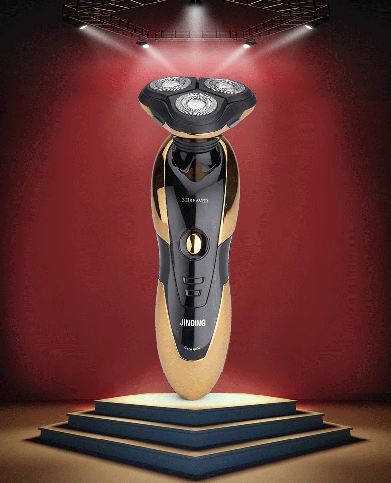 JINDING Водонепроницаемый 3D электробритва с плавающей головкой перезаряжаемый