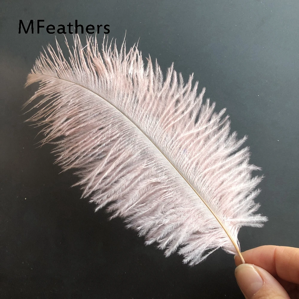 Оптовая продажа жесткое кожаное розовое страусиное перо длина 20-25 см 8-10 дюймов