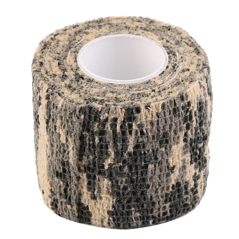 

1pcs 5M Elastic Hunting Army Adhesive Camouflage Tape Stealth Strap Roll Men Protective Outdoor Tight Wrap Gun