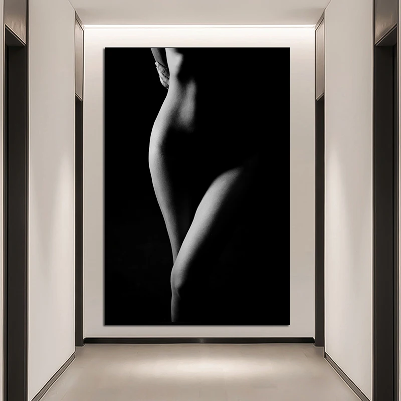 

Modern Canvas Art Print Black and White Sexy Nude Women Wall Art Picture Nordic Light Luxury Style Posters For Living Room Decor