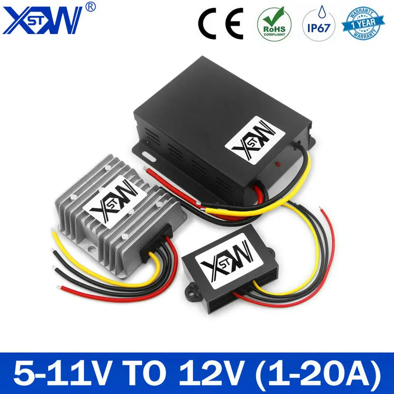 

5V 6V 8V 9V 11V to 12V 1A 2A 4A 5A 8A 10A 15A 20A DC DC Converter Step Up Boost Power Converter Voltage Regulator For Car LED
