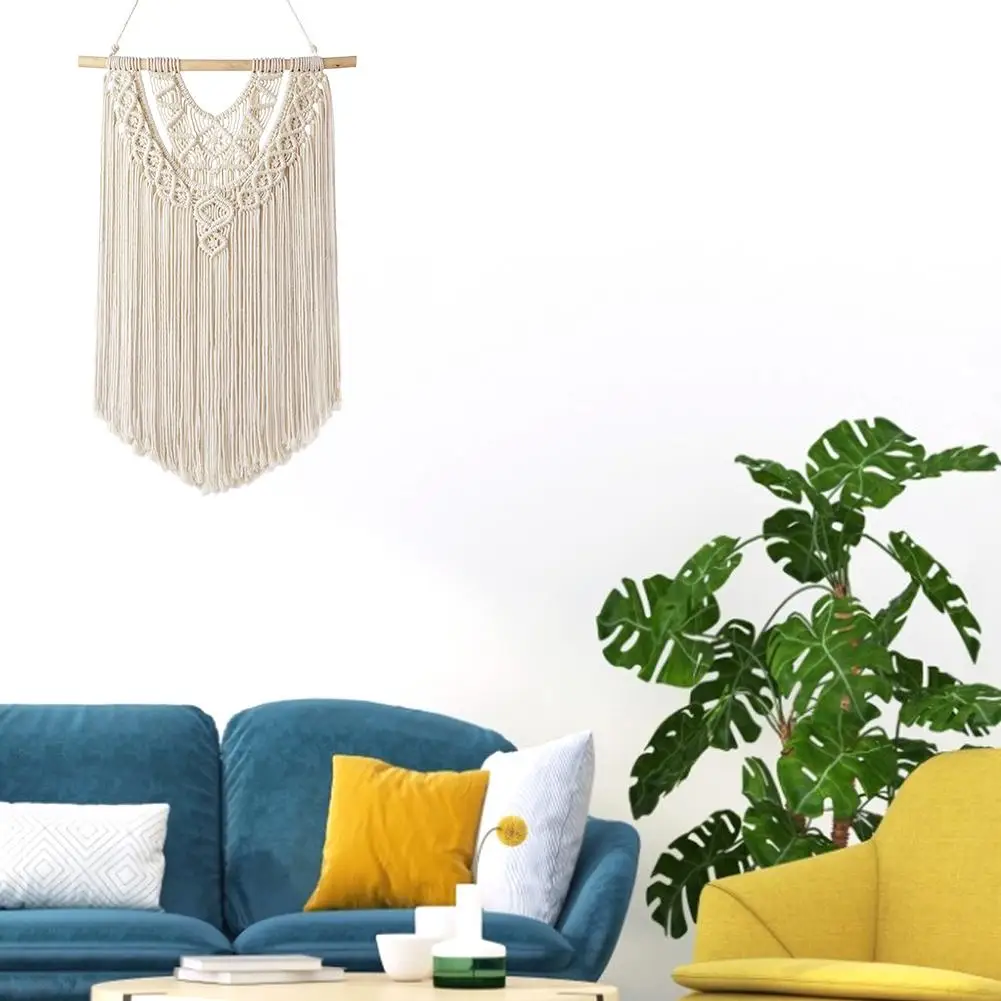 

Bohemian Tapestry Cotton Rope Hand-woven Tapestry Nordic Hand-woven Tapestry Macrame Wall Hanging Decor Home Decoration
