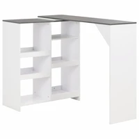 bar table with moveable shelf white 54 33x15 75x47 24
