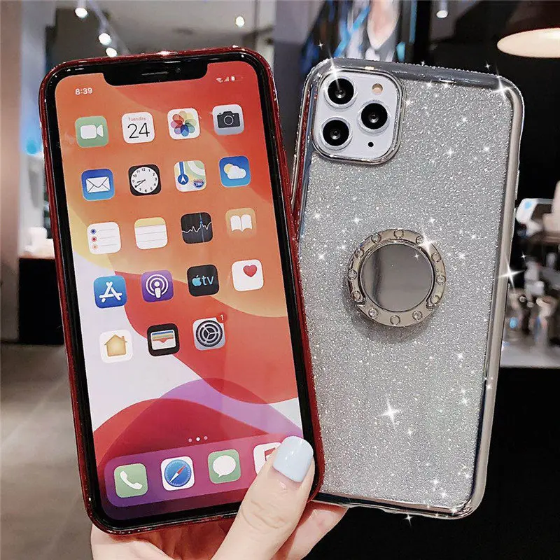 USLION блестящий чехол для телефона iPhone 11 Pro Max XS XR X 6 6s 7 8 Plus мягкий ТПУ со стразами и