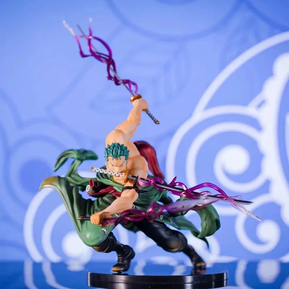 Одна деталь Зоро три тысячи мировой эффект ПВХ фигурки one piece Аниме Roronoa Зоро Коллекция Модель игрушки Diorama