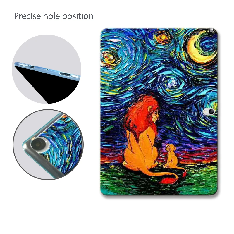 Окрашенный чехол для планшета samsung Galaxy Tab S3 9 7 S2 8 0 Note 10 1 2014 GT P600 P601 T825 T820 T715C SM-T710 T715 +