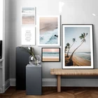 Плакат в скандинавском стиле, Северный океан, волна, розовый пляж, настенная живопись, холст, принт, морской пейзаж, картина, тропические фотографии, домашний декор HD0003