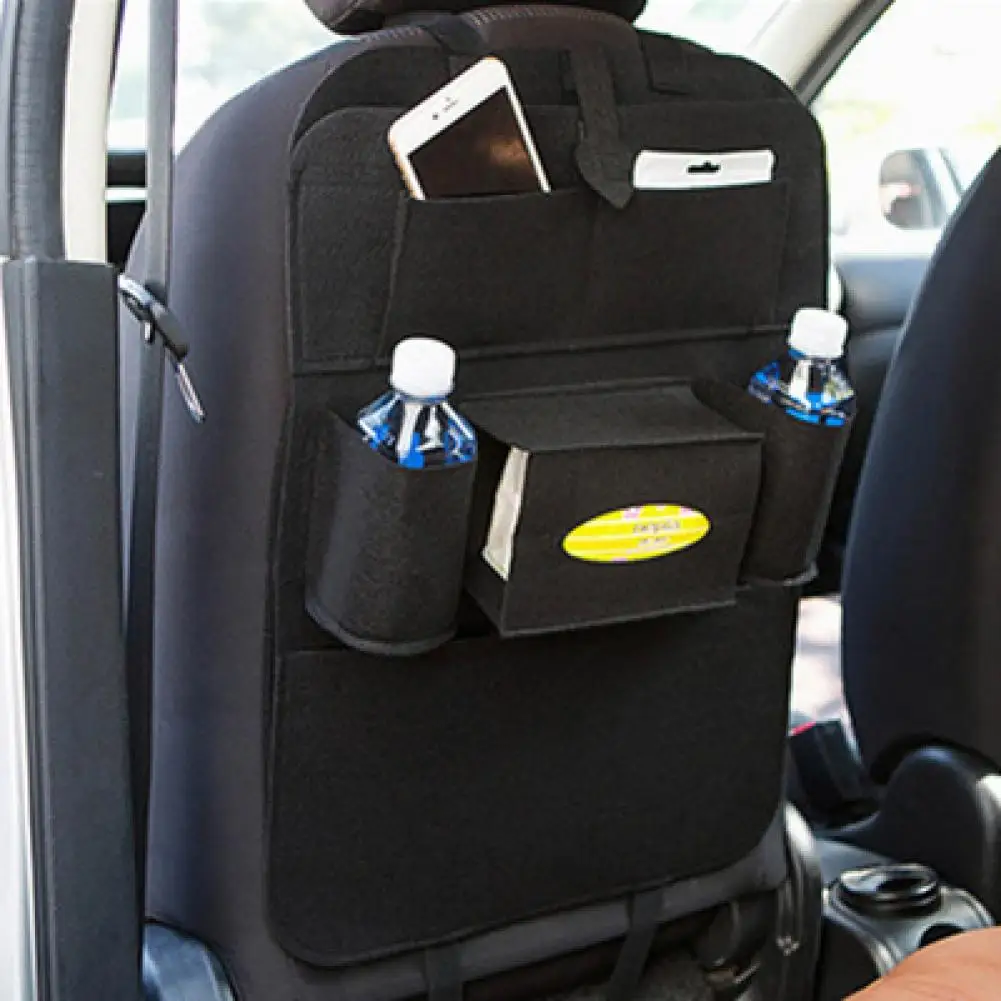 

Multifunction 1pc Universal Car Back Storage Bag Organizer Trunk Elastic Felt Storage Bag Organizer Hanging Car Accessories