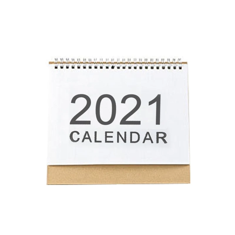 

2021 Desktop Calendar English Coil Daily Monthly Planner Schedule Yearly Agenda Organizer Desk Calendar