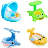 summer baby kids cartoon float seat car boat swimming inflatable children rubber pvc circles safety swim trainer pool