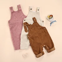 toddler baby boy girls fall suspender overalls solid bib corduroy pants with pockets winter outfits