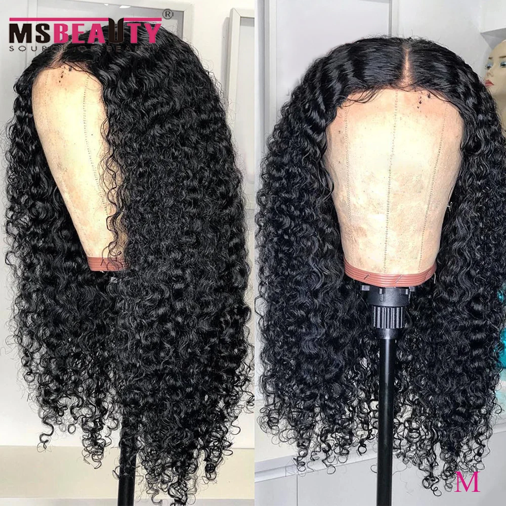 13*4 парик на сетке спереди среднее соотношение бразильские кудрявые 150% парики