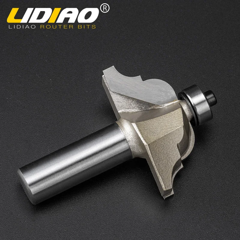 LIDIAO 1/2'' 1/4'' Professional 2 Arc Milling Cutter For Decorating Woodworking Chamfer End Mill Line Trimmer CNC Router Bits |