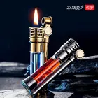 Новая ветрозащитная металлическая керосиновая Зажигалка Zorro, прозрачный масляный бак, креативные Ретро Зажигалки для сигарет из кремня и нефти, подарок для мужчин