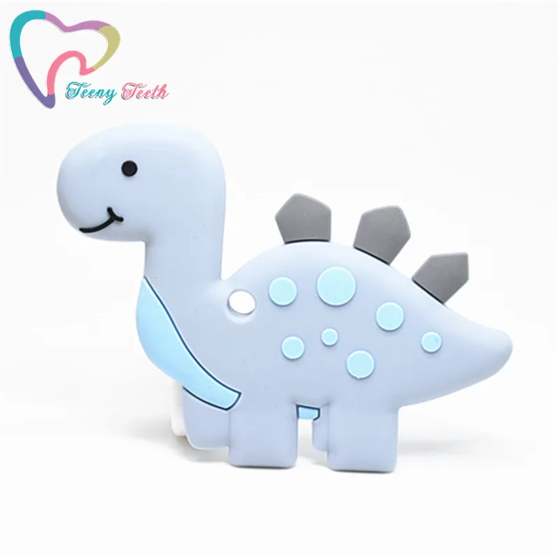 10 шт милые Динозавры Животные Прорезыватель пищевого силикона бусины материал