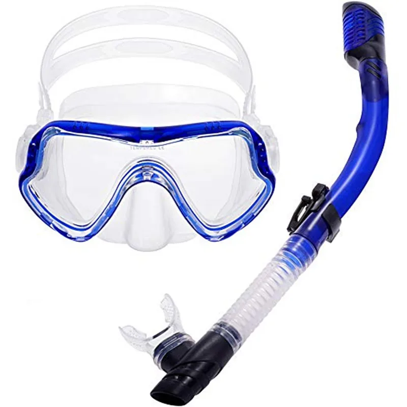 Scuba Diving Mask Set Anti Fog Goggles with Snorkel Glasses Tube Adjustable Strap for Women Men Adult Swimming | Спорт и развлечения