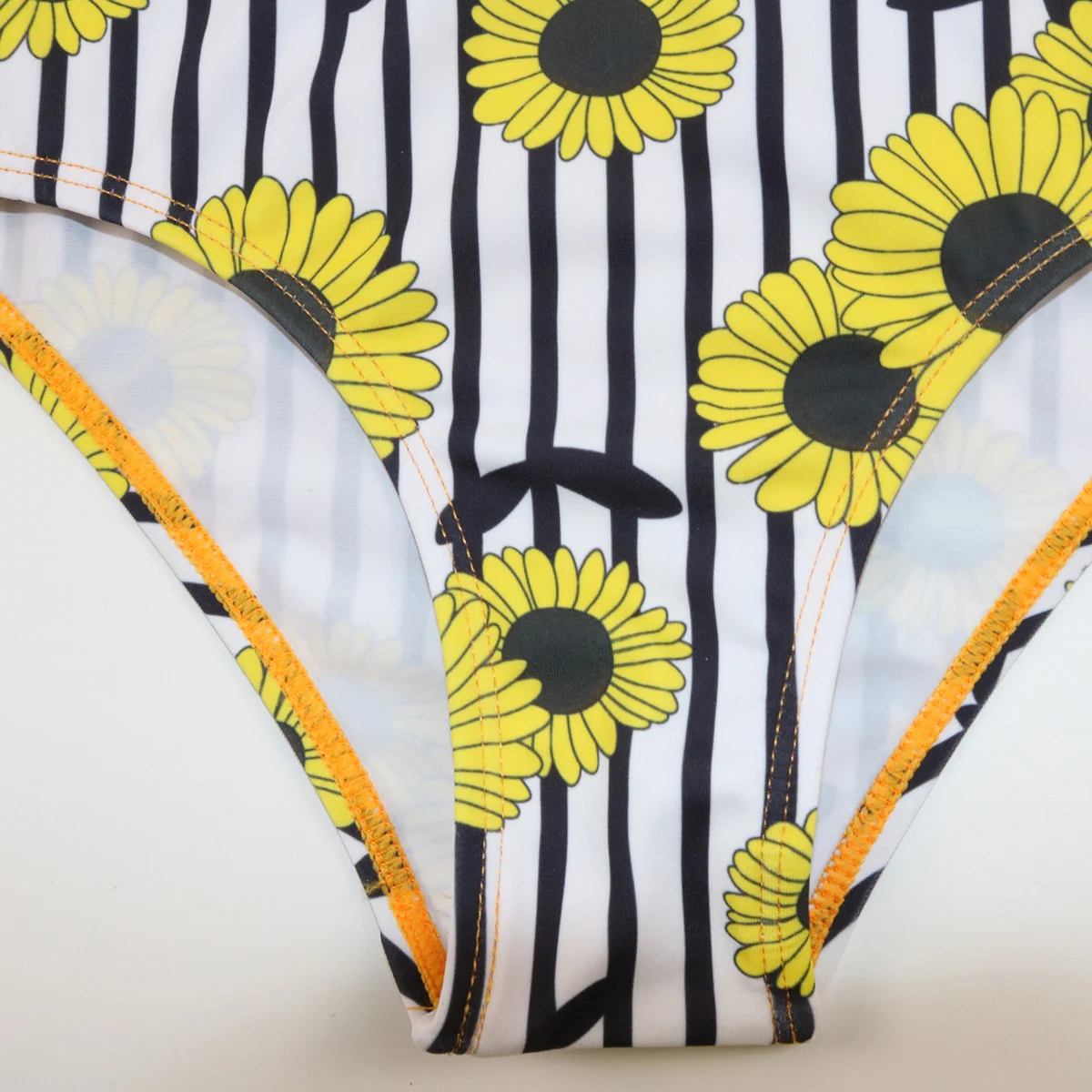 Детские танкини для девочек набор купальников тонкие бретельки с подсолнухами